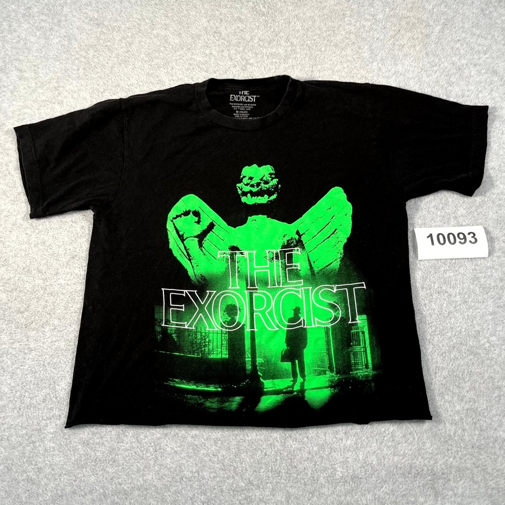 The Exorcist T Shirt Men Medium Black Horror Movie Graphic Promo Print Crew Neck